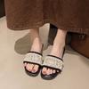 Slippers Women's New Summer Outer Wear Home Buckle Gentle Temperament with Skirt Flat Bottom Cool Slippers