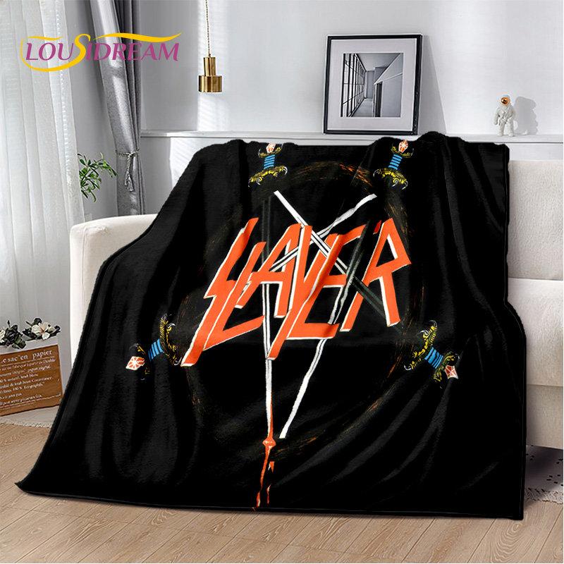 Мягкое плюшевое одеяло Slayer Heavy Metal Band, фланелевое одеяло, одеяло для гостиной, спальни, кровати, дивана, чехол для пикника, теплое детское одеяло