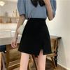 2024 Summer Women's Plus Size High-Waisted A-Line Skirt with Versatile Hip Coverage and Side Slit