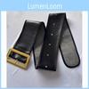 Wide Women Pu Leather Belt With Alloy Pin Buckle For Dresses Outerwear And