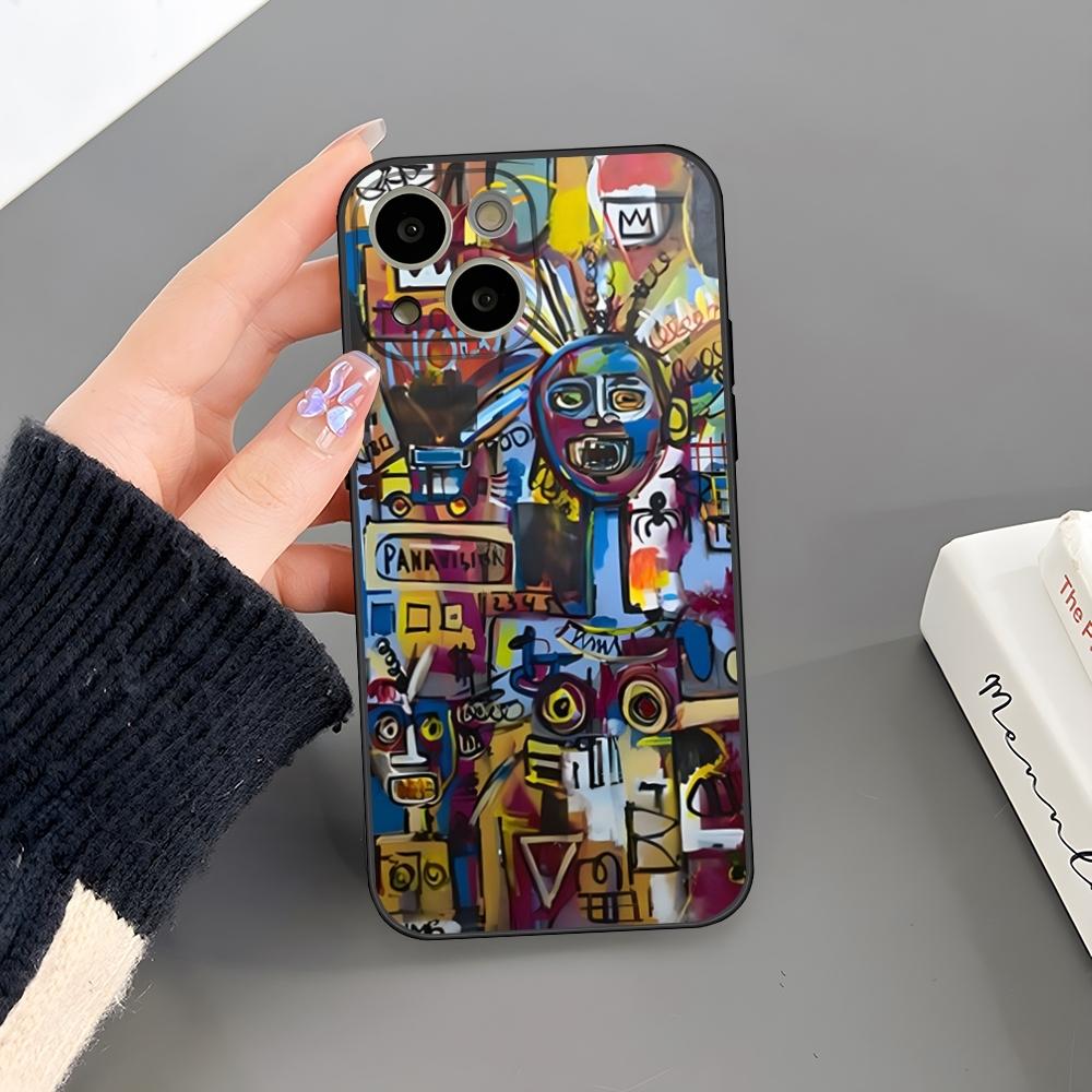 Чехол для телефона B-Basquiat Art Graffitis для iPhone 15 Pro Max 14 Pro 16 Plus 12 13 11 Xr X Xs 8 7 Plus Силиконовая задняя крышка