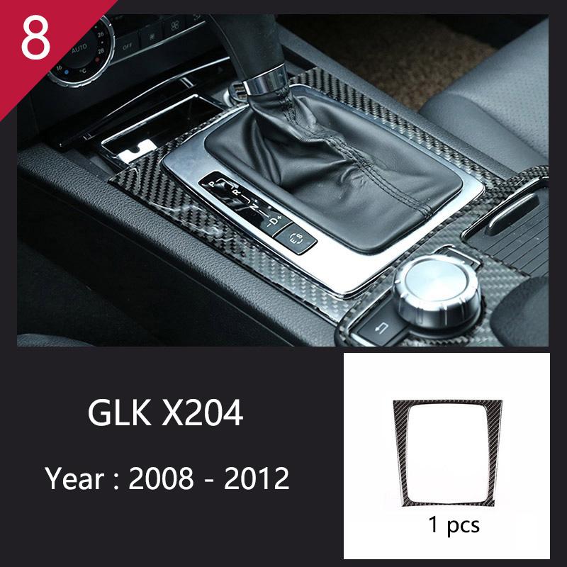 Углеродное волокно для Mercedes Benz GLK X204, внутренняя панель переключения передач, AC CD, панель, дверной подлокотник, отделка, наклейка на автомобиль