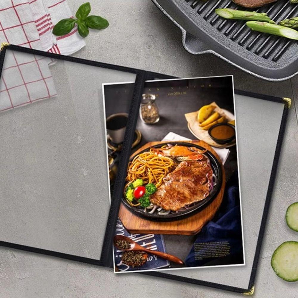 Transparent Menu Cover Foldable a4 Document Holder Waterproof Menu Paper Holder DIY Menu Making
