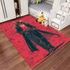 Mysterious Swordsman on Red suitable as a non-slip mat for the living room or bedroom sofa