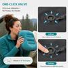 Inflatable camping pillow, super light travel pillow with storage bag, neck and waist support, compact and comfortable inflatable pillow