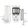 Digital Temperature Controller Socket with Backlight EU Plug Thermostatic Switch Temperature Controller with Sensors Probe Heating Cooling