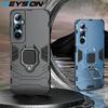 KEYSION Противоударный защитный чехол для Realme C65 4G, мягкий силикон + ПК, металлическое кольцо-подставка, задняя крышка для телефона OPPO Realme C65