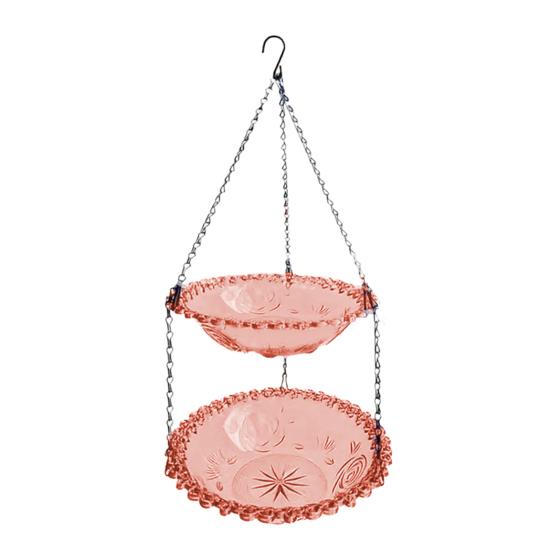 Подвесная ванна для птиц на открытом воздухе, поднос для колибри, двухслойная кормушка для диких птиц, миска для декора патио на заднем дворе