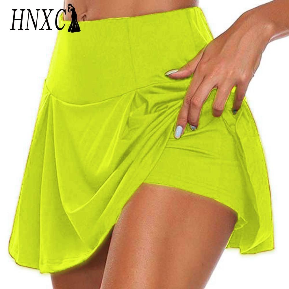 HNXC 13 цветов Женская мода Повседневная Однотонная с принтом Летняя Весенняя Юбка