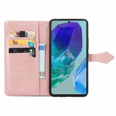 Чехол для Samsung Galaxy A16 5G/A16 4G с тисненым дизайном мандалы, кожаный кошелек-чехол для телефона