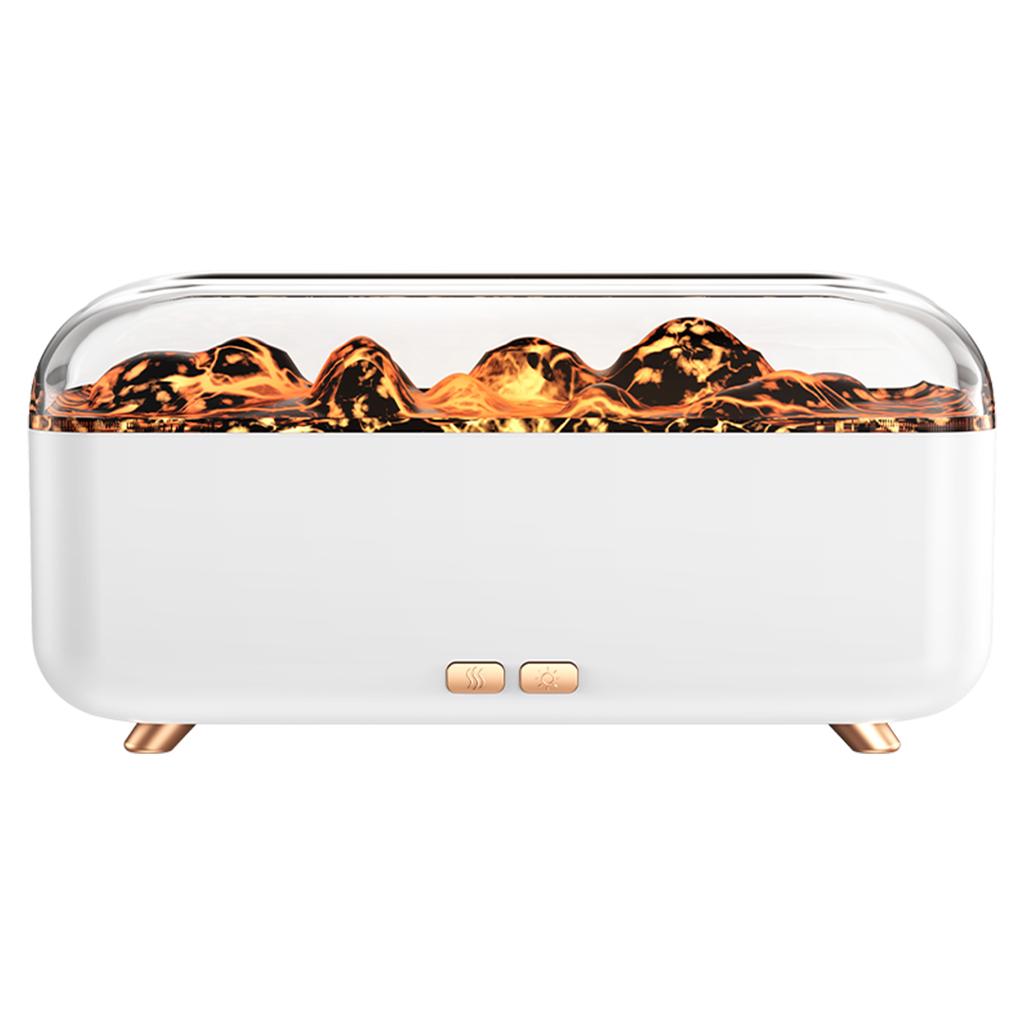 300ml Simulated Fireplace Aroma Diffuser Essential Oil Flame Air Humidifier Colorful Ambiance Night Light Creative for Home Gift