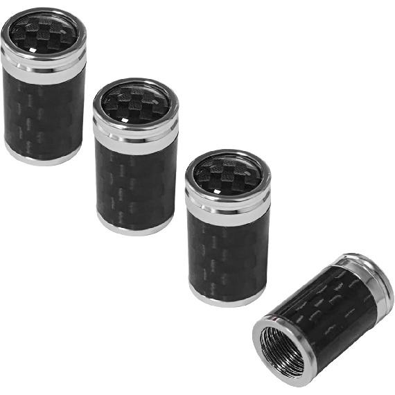 4 PCS Car Tire Valve Stem Caps, Leakproof Auto Rim Wheel Valve Stem Cap with O Rubber Seal, Dustproof Stem Covers for Car SUV Bike Truck Motorcycle,