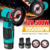 19500 Rpm Mini Brushless Angle Grinder Cordless Electric Angle Grinder For Metal Wood With 2pcs Battery 12V