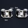 2Pcs Floor Mount Sliding Wooden Door Guide Roller Retainer Top