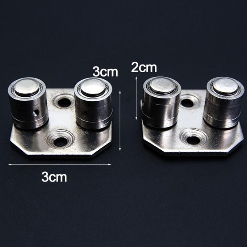 2Pcs Floor Mount Sliding Wooden Door Guide Roller Retainer Top