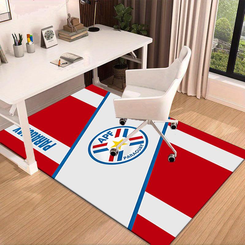Paraguay Football Federation Emblem Area Rug Office rug, Chair Rug, Decor Carpet Livingroom bedroom Mat, Large Size Fan gifts Christmas gifts