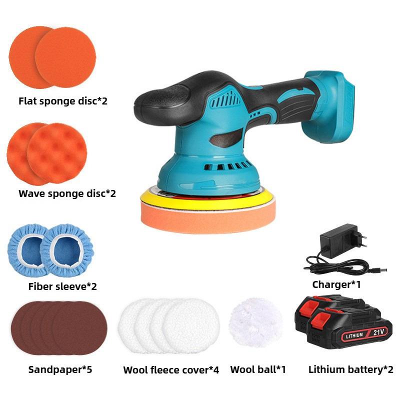 21V Портативная электрическая полировальная машина Бытовой инструмент для вощения и шлифования Ручная интегрированная автомобильная полировальная машина