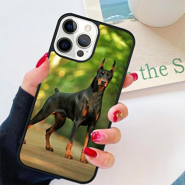 МИЛЫЙ ДОБЕРМАН ПОРОДА СОБАКИ Чехол-Ракушка Для iPhone 17 Air 15 16 14 13 12 Pro Max 11 Pro Max Plus Чехол для Телефона