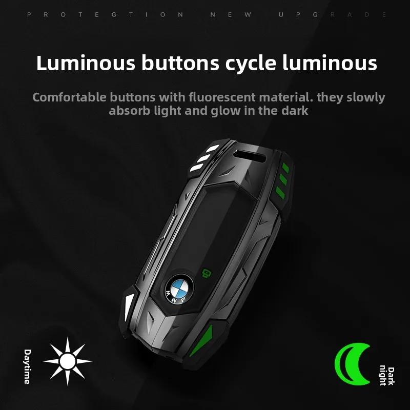 Car Key Case Cover Shell Fob For BMW i7 X7 G07 LCI iX I20 X1 U11 7 Series G70 G09 XM U06 G81 Energy 2023 Accessories EV2