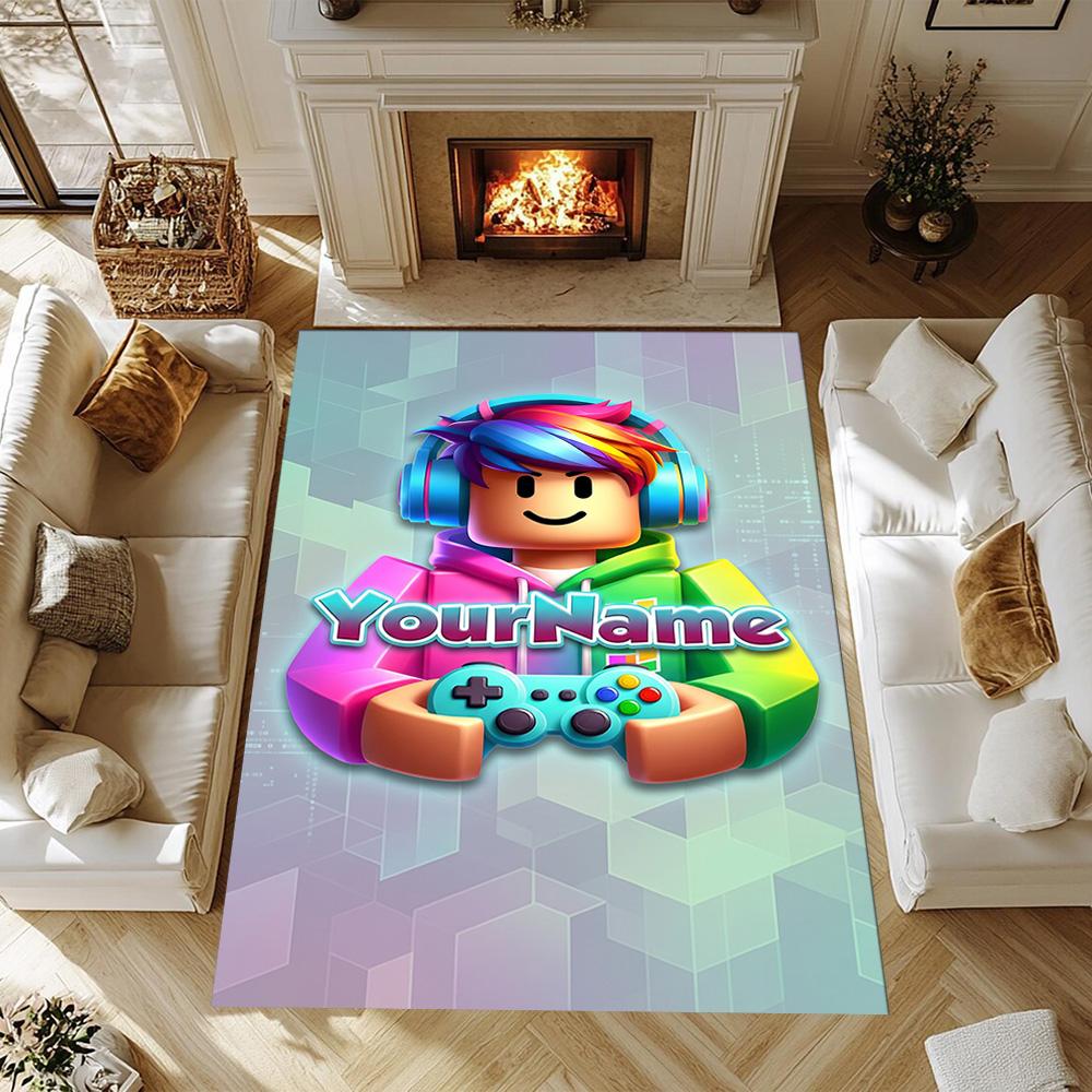 Roblox 275 Personalized Name Floor Rug Office Rug Perfect for Playrooms Foyer Dining Room Dormitory Antislip Carpet Decorate Offices