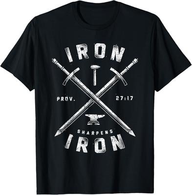 Iron Sharpens Iron Unisex Unisex Athletic T Shirt Unisex Summer Streetwear Tops Funny Custom Tshirt Camisas Streetwear
