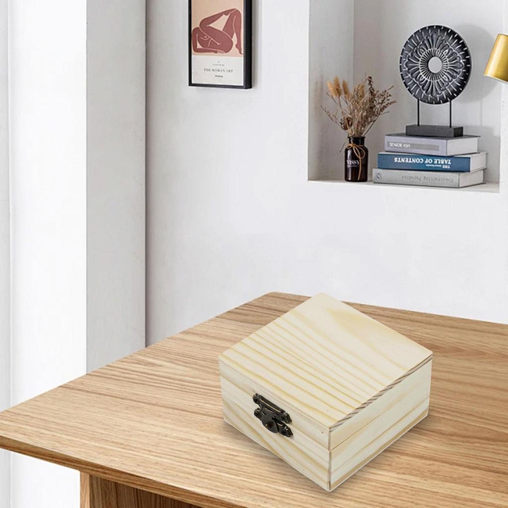 Коробка для хранения Дом Домашний органайзер Деревянная крафт-коробка