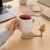 Hamster Coaster Fishing Animal Tea Bag Holder, 3D Printed Heat-Resistant Coaster, Accessory for Turtle Cup and Coffee Mug, Gift Lovers & Enthusiasts