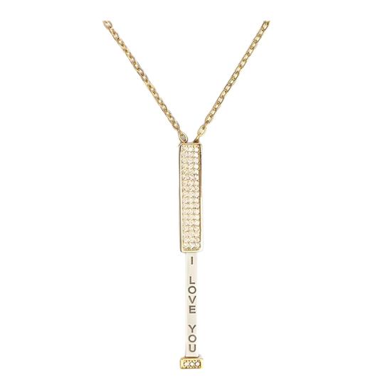 Ожерелье со скрытым посланием «Я люблю тебя» Ожерелье со скрытым секретным посланием Регулируемое