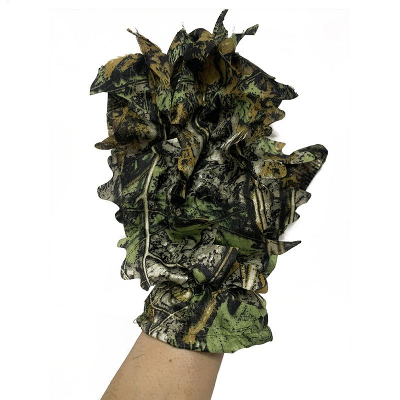 3D Camouflage Hunting Gloves Sneaky Comfortable Non-slip Durable 3D Leaf Gloves For Hunting Shooting Photography Leaf Gloves