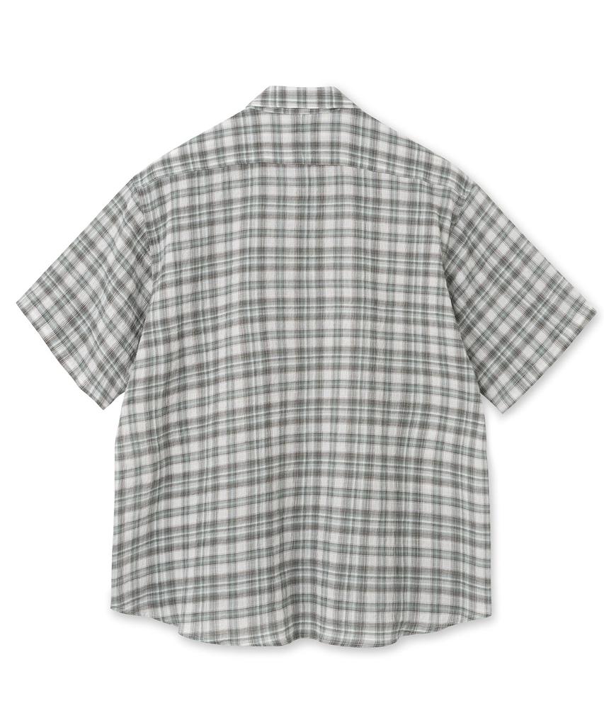 MILLO ARCHIVE Ombre Check Half Shirt [Grayish Green]