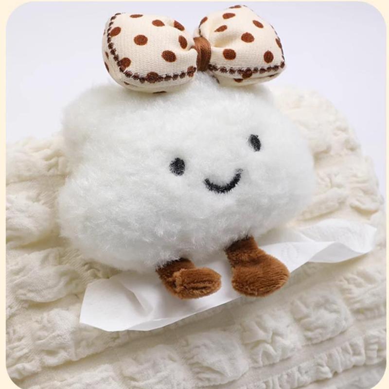 Новая Милая Мультяшная Коробка для Салфеток в Виде Облака с Бантиком, Подвесной Держатель для Салфеток для Автомобиля, Подголовник Заднего Сиденья, Подлокотник, Органайзер для Хранения Бумаги