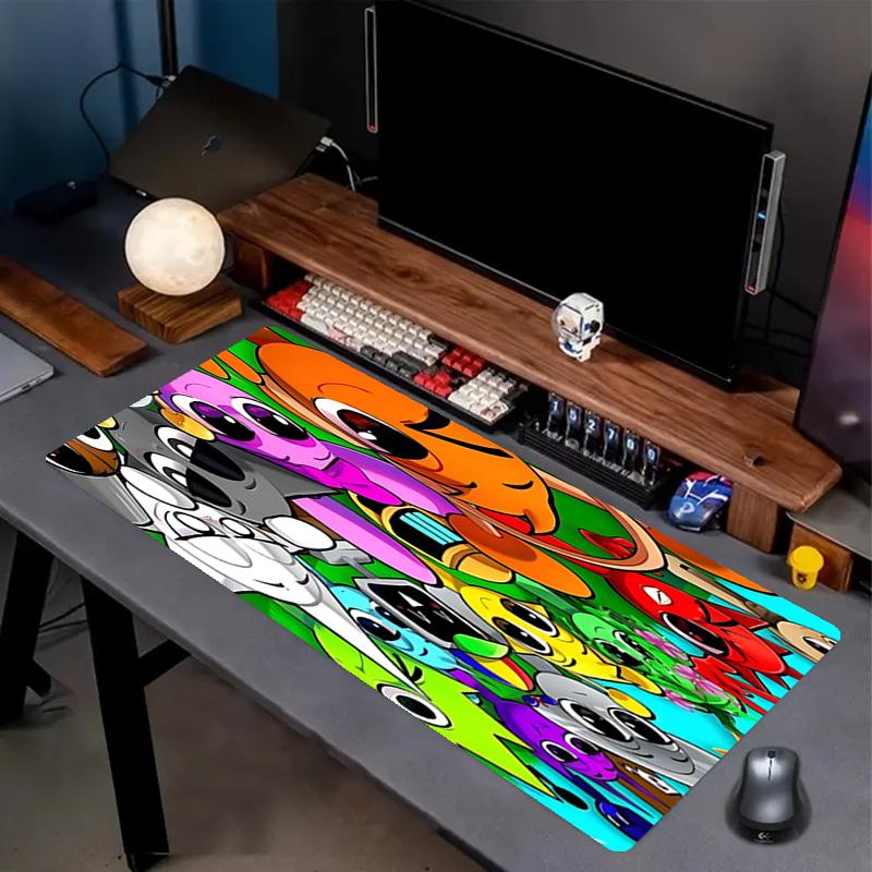 Sprunki Game Print Mouse Pad, Anti‑Slip Desktop keyboard Mat, for PC Laptop Gaming Working Daily Use, Cool Festival Surprise Gift