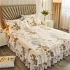 3PCS/1 Set Bedding Set Bed Skirt With 2pcs Pillowcases Bedspread Mattress Cover Printing Bed Cover