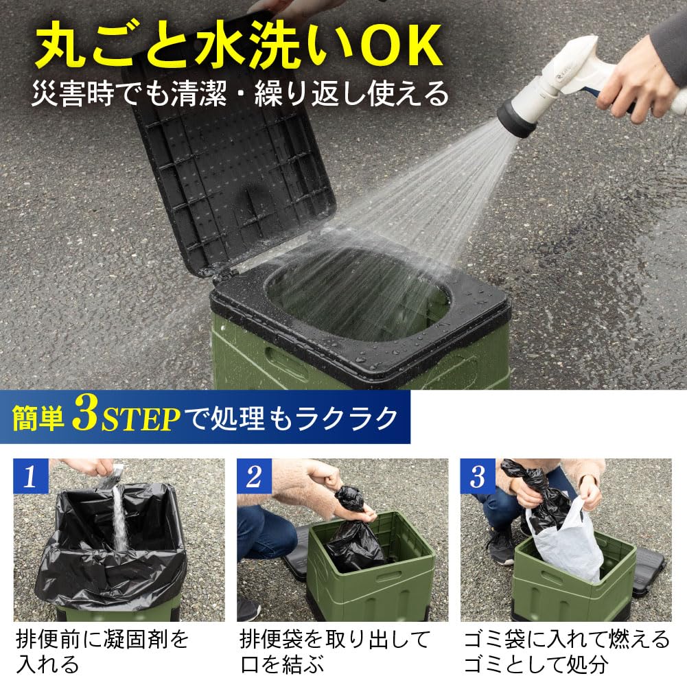 По предотвращению стихийных бедствий PYKES PEAK Портативный предотвращение стихийных бедствий Аварийная ситуация Включает 12 Экскреция 12 Черный [Рекомендуемые эксперты] Туалет, Товары,