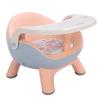 Детский стульчик для кормления со спинкой и звуковой подушкой, безопасный стульчик для кормления малышей, розовый