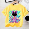 Kids Dropped Shoulder Short-sleeved T-shirt Summer Pure Smilings Critterss Cotton Round Neck Bottoming Shirt Student Sportswear