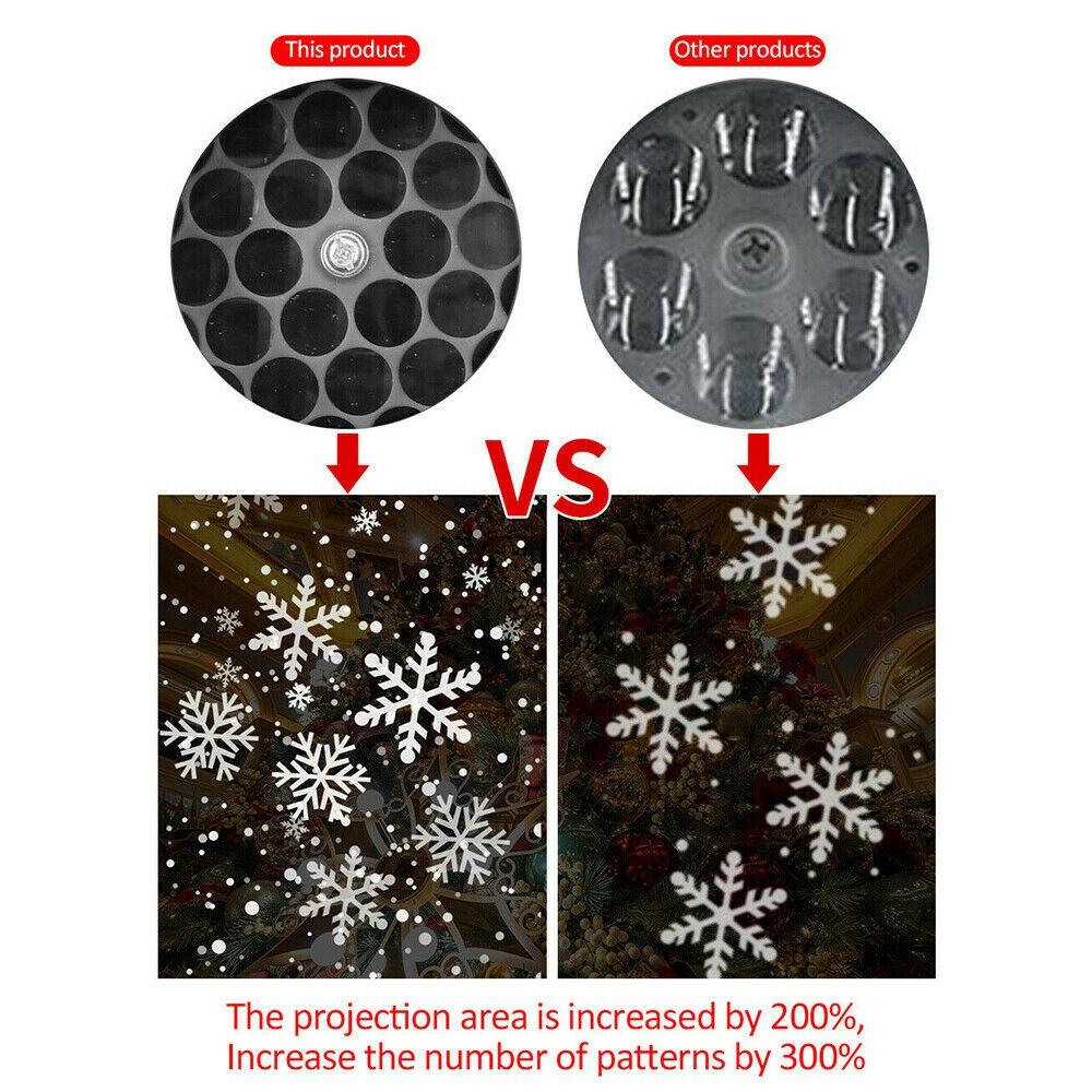 Рождественские украшения, светодиодный проектор в виде снежинки, белая и многоцветная снежинка, уличная водонепроницаемая пейзажная лампа для вашей лучшей жизни