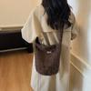 Autumn New Retro Plush Large-capacity Bucket Bag Versatile Shoulder Niche Casual Messenger Bag