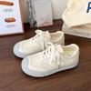 Dexun Breathable Board Shoes Women's Cream Summer New Chic Small Design Round Head Ugly Cute Student Casual Little White Shoes