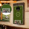 Wall Mounted Bottle Opener with Soccer Field Design Artificial Grass Surface and Metal Cap Catcher for Home Bar Kitchen
