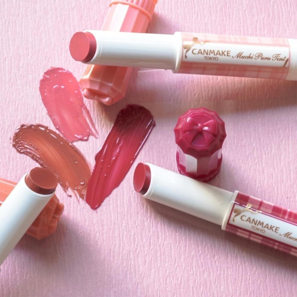 Canmake Muchipuru Tint 06 Raspberry Cake Lip Volume Gloss Tint Refreshing Rose Pink