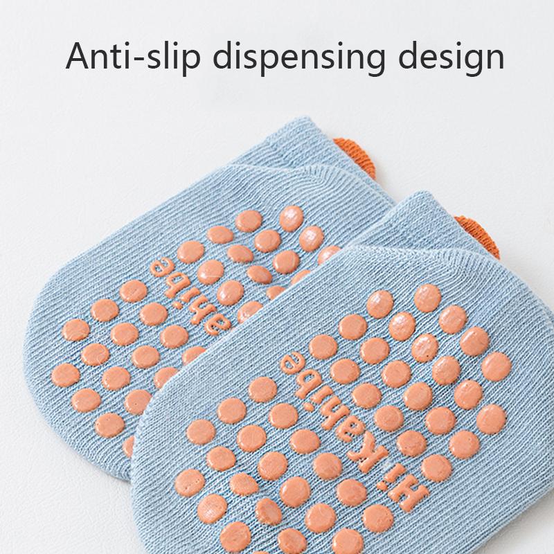 3/6 пар Нескользящие детские носки в упаковке Мягкие Милые Мультяшные Новорожденные Носки с Ушками Хлопковые Носки для Малышей