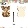 Religious Themed Ornaments Wooden Candle Holder, Praying Angel Tabletop Tealight Stand, Christmas Atmosphere Supplies Decorative Candlestick