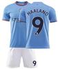 Комплект верхней и нижней формы для взрослых Haaland Manchester City Home Erling Braut Haaland 9 Replica Norway National Team Tokix Original Manchester No. (М,