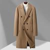 Men's Woolen Coat Men's Medium and Long Suit Collar Double-breasted Korean Version Woolen Coat Men's Coat