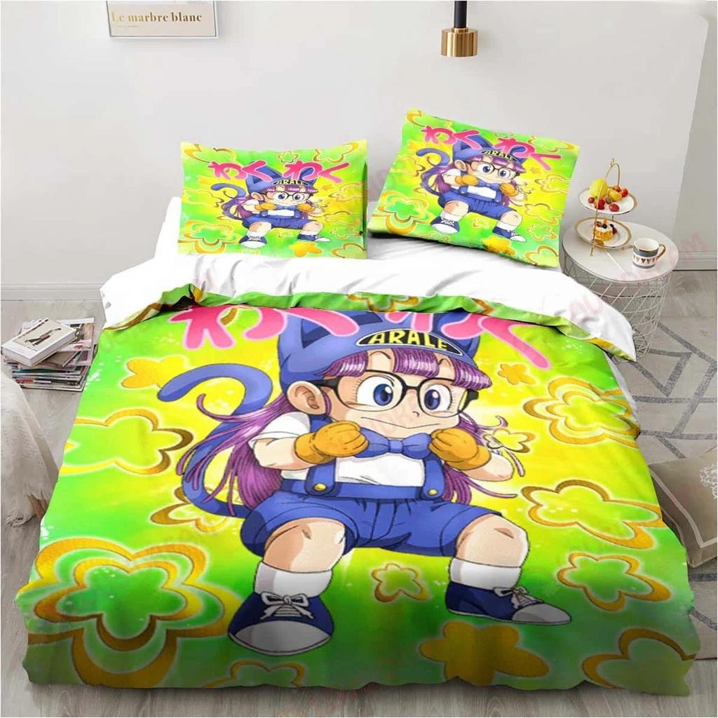 3D Мультяшный DR S-Slump Arale Комплект постельного белья King Twin Double из микрофибры Пододеяльники для детей
