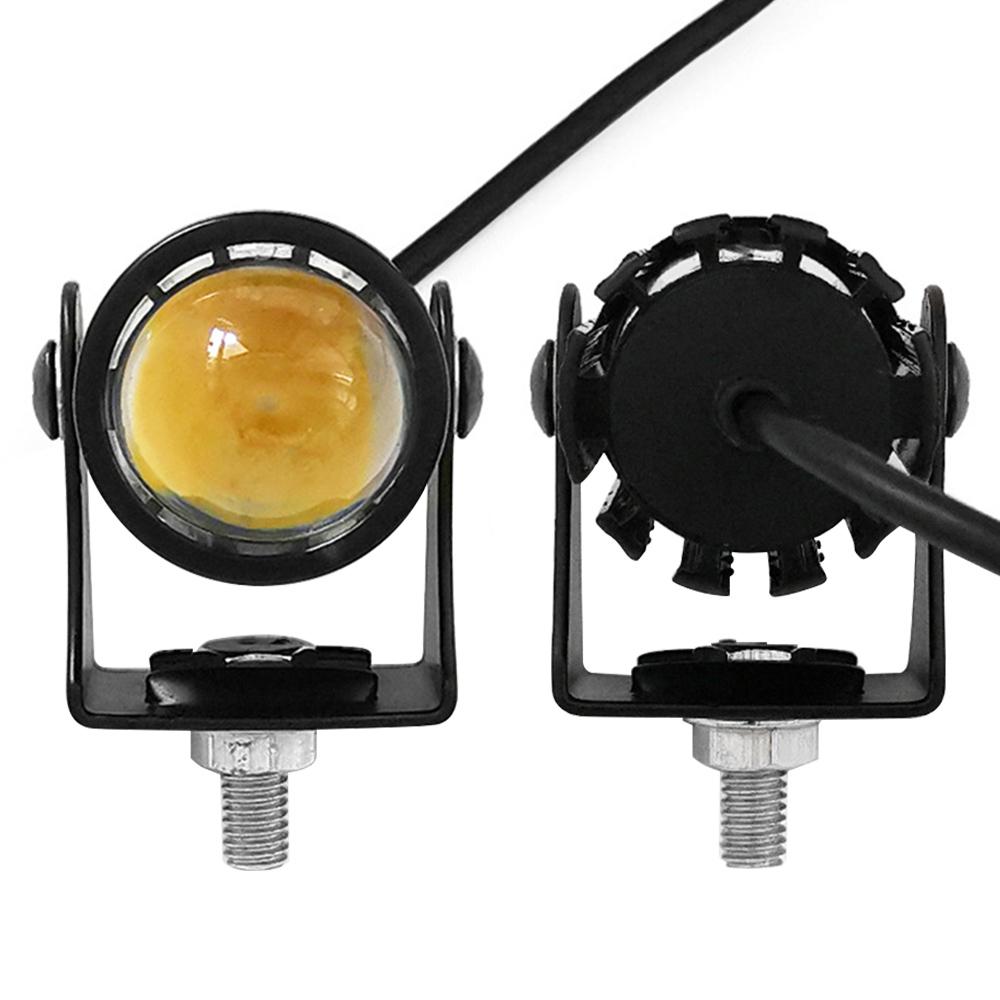 Auxiliary Spotlight Lamp Scooter Dual Color Driving for Cafe Racer Light Universal Motorcycle LED Headlight Lens Projector ATV Motorcycle Accessories