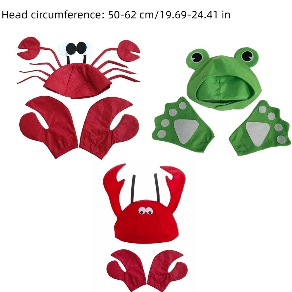 Cute Red Lobster Hat Cartoon Animal Headgear Funny Crab Hat Cosplay Event