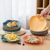 8Pcs/Set Creative Kitchen Dishware Stackable 2 Section Snack Plate Plastic Unbreakable Dessert Dish Household Supplies