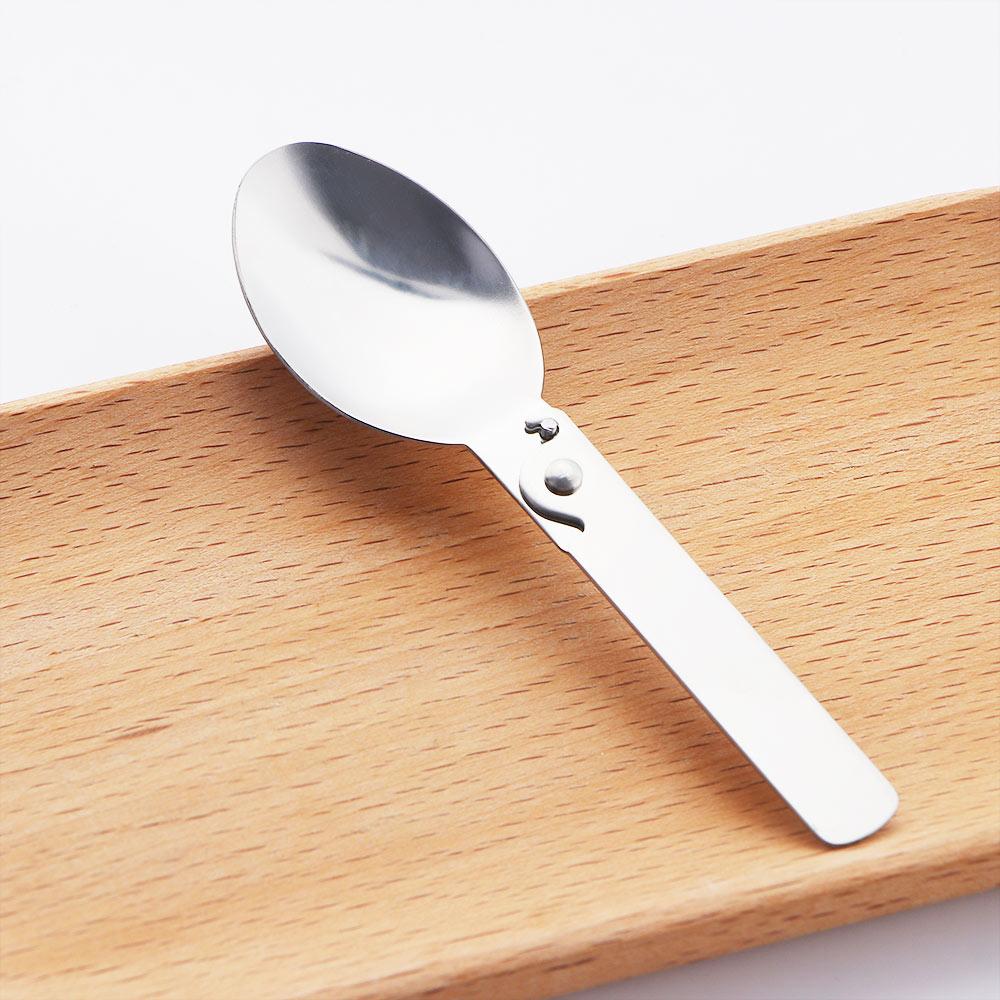 Kitchen Tool Hiking Cream Dessert Spoon Outdoor Tableware Soup Spoon Folding Spoon Travel Tableware